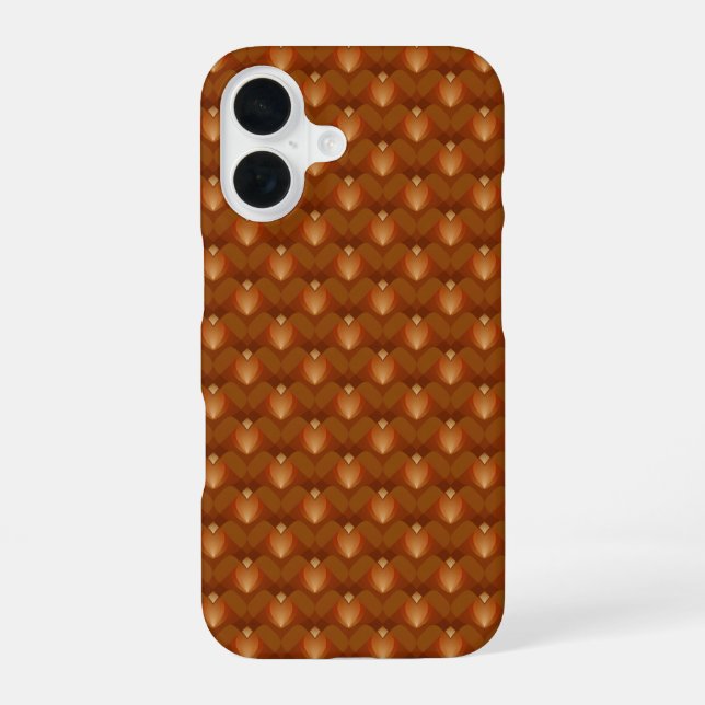 Boho Retro Pattern in 70s Style iPhone 16 Case (Back)