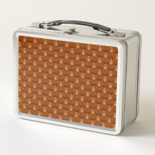 Boho Retro Pattern in 70s Style Metal Lunch Box