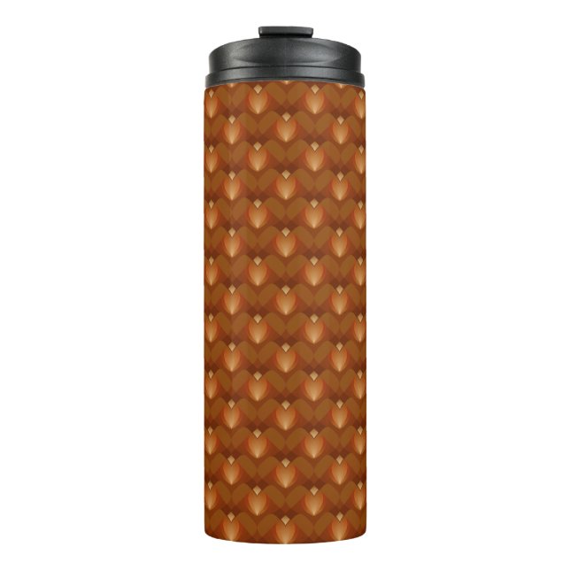 Boho Retro Pattern in 70s Style Thermal Tumbler (Front)