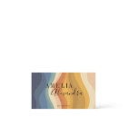 Boho Retro Script Abstract Wavy Lines Yellow QR