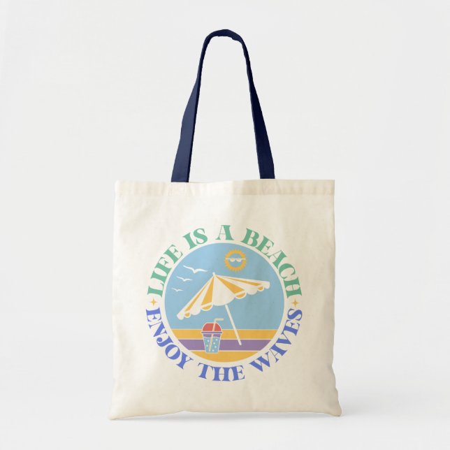  Boho Retro Summer Quote  Tote Bag (Front)