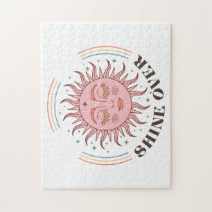 Boho Retro Sun Shine Jigsaw Puzzle