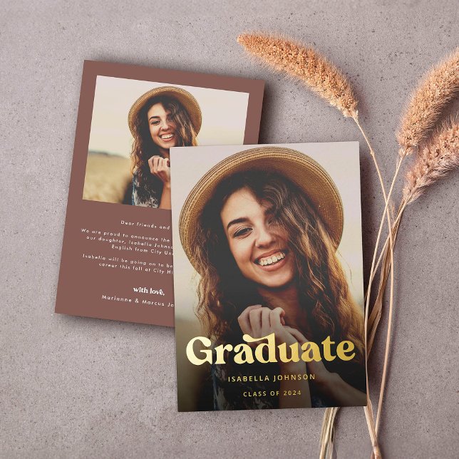 Boho Retro Typography Photo Graduation (Creator Uploaded)