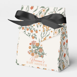 Boho Retro Wildflower Baby Shower Favour Box