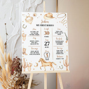 Boho Rodeo First Birthday Milestone Sign