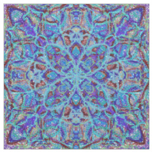 Boho-romantic coloured mandala ornament arabesque fabric