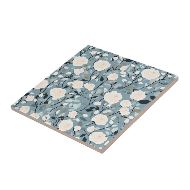 Boho Rose Ceramic Tiles  For Spa-Style Bath (Side)