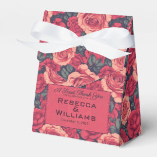 Boho Rose Flower Retro Wedding Favour Boxes