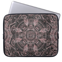 Boho Rose Gold Gray Mandala Elegant Design