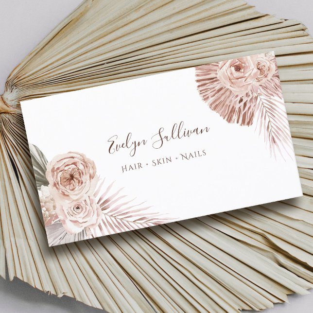 Boho roses business card (Creator Uploaded)