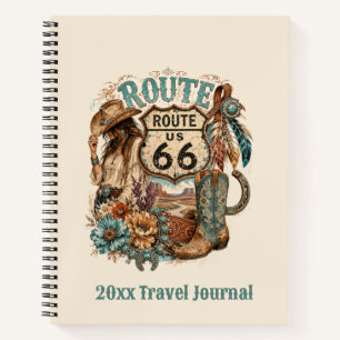 Boho Route 66 Cowgirl Travel Journal Vibe