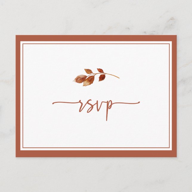 Boho RSVP Wedding Postcard (Front)