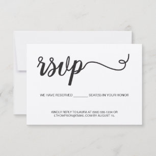 Boho RSVP without mailing Reserved Seat