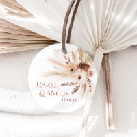 Boho Rust Wedding Favour Tags Thank You HAZEL