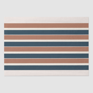 Boho Rustic and Navy Stripes Tissue Paper