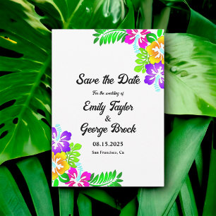 Boho Rustic Colourful Roses Summer Floral Wedding Save The Date