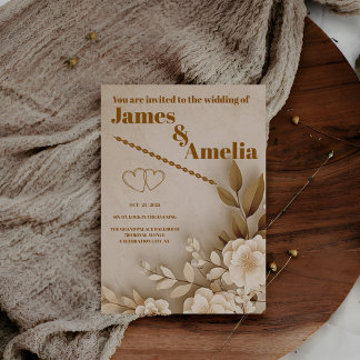 Boho Rustic | Elegant Wedding Invitation