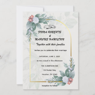 Boho Rustic Floral & Elegant Wedding Save the Date