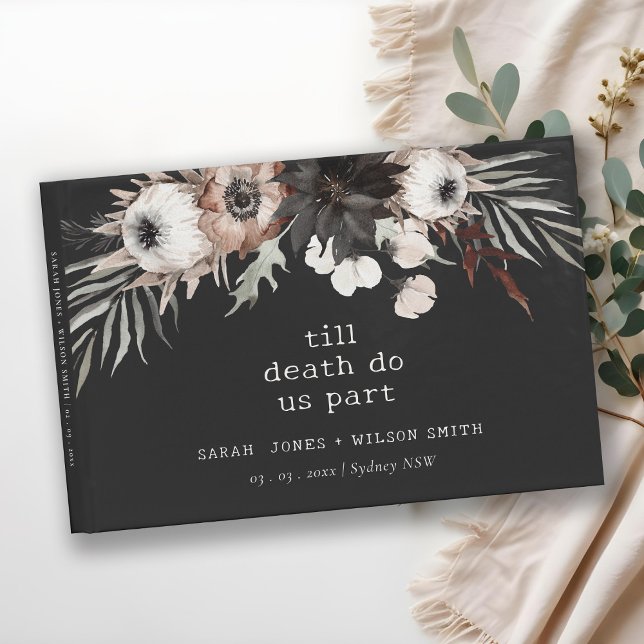 Boho Rustic Gothic Rust Black Botanical Wedding Guest Book (Creator Uploaded)