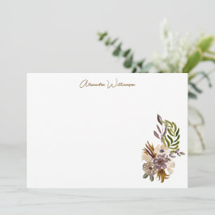 Boho Rustic Nature Botanical Custom Bridal Shower Thank You Card
