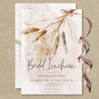 Boho Rustic Pampas & Dried Bouquet Bridal Luncheon
