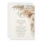 Boho Rustic Pampas Grass Wedding Invitation