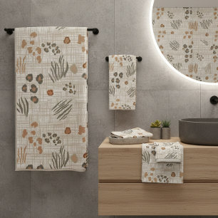 Boho Safari Animal Prints Weave ID1274 Bath Towel Set