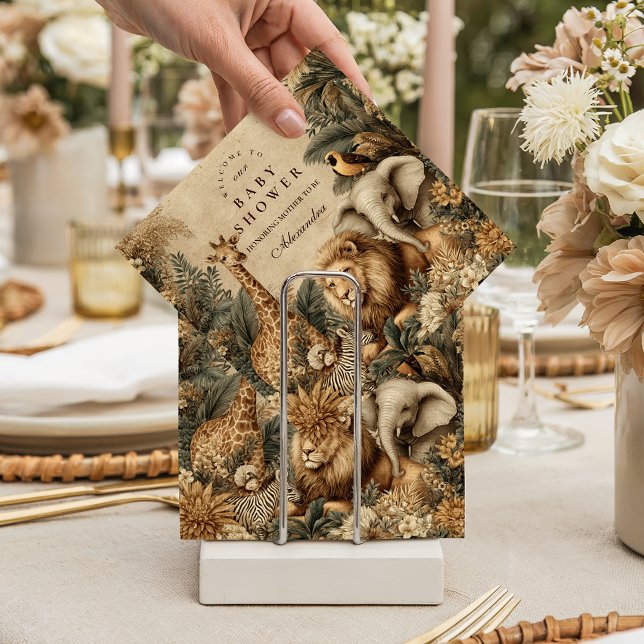Boho Safari Animals Baby Shower Napkin (Creator Uploaded)