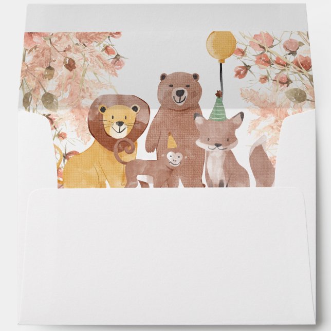 Boho Safari Blush Pink Pampas Grass Custom Envelope (Creator Uploaded)