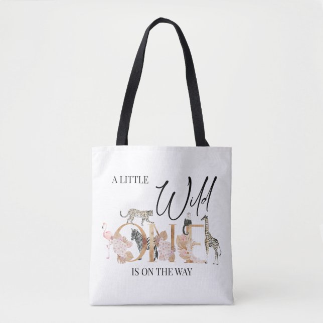 Boho Safari Wild One Baby Girl Baby Shower  Tote Bag (Front)