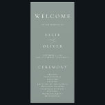 Boho Sage Green Elegant Minimalist Wedding Program<br><div class="desc">Beautiful boho,  minimalist and classic,  our Sage Green Minimalist Wedding Program will be beautiful for your order of service. Fully customisable with all of your wedding program information.</div>