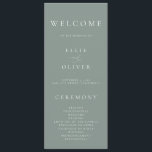 Boho Sage Green Elegant Minimalist Wedding Program<br><div class="desc">Beautiful boho,  minimalist and classic,  our Sage Green Minimalist Wedding Program will be beautiful for your order of service. Fully customisable with all of your wedding program information.</div>