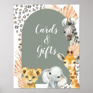 Boho Sage Green Safari Oh Boy Cards & Gifts Sign