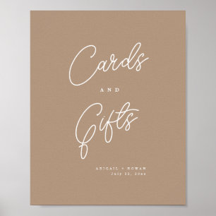 Boho Sand Minimalist Script Cards & Gifts Sign