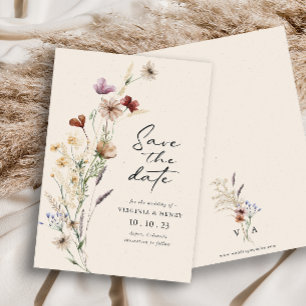 Boho Save The Date Flat Card