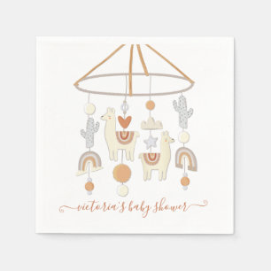 Boho Scandi Mobile Baby Shower Napkins