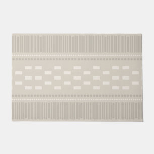 Boho Scandinavian Lines Dots Taupe Doormat