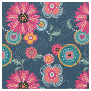 Boho Scribble Print Fabric