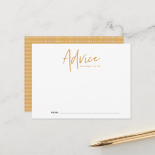 Boho Script Baby Shower Advice Card