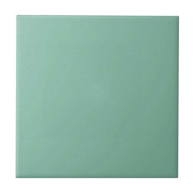 Boho Sea Green Ceramic Tile (Front)