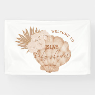 Boho Seashell Baby Shower Banner