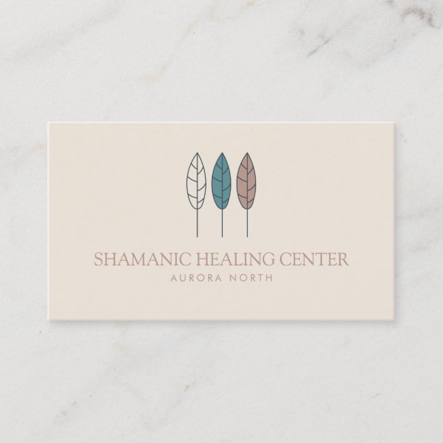 Boho Shamanic Healing Custom Name Business Card (Front)