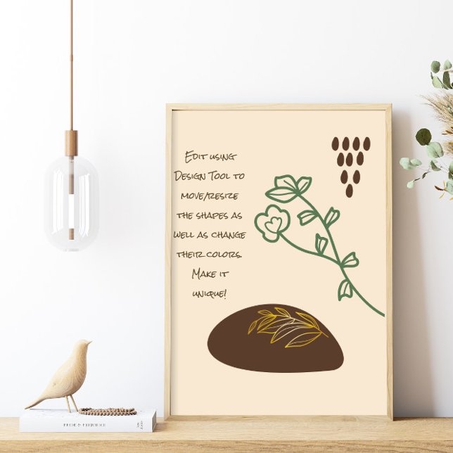 Boho Shapes Simple Flower  Poster (Creator Uploaded)