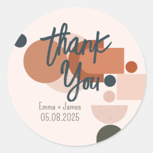 Boho Shapes Thank You Sticker