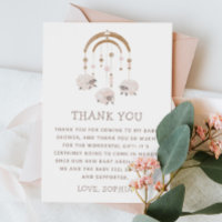 Boho Sheep Mobile | Neutral Baby Shower Card
