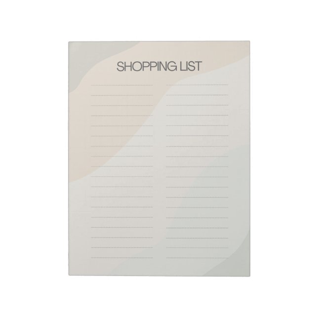 Boho Shopping List Notepad (Rotated)