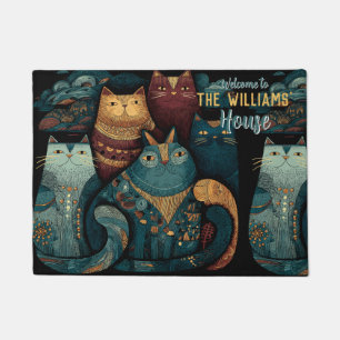 Boho Siamese Cat Mum House Warming Present Doormat
