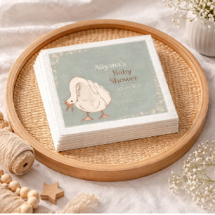 Boho Silly Goose Personalised Baby Shower Napkins