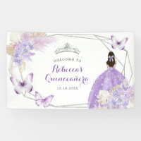 Boho Silver Lilac Geometric Quinceañera Large