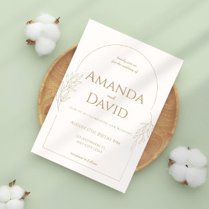 Boho Simple Elegant Wedding  Invitation